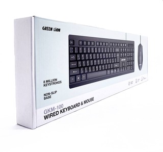 Комплект клавиатуры и мыши Green Lion GKM-100 , черный