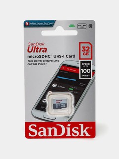Карта памяти Sandisk Ultra 16/32/64/128/256/512 Гб для телефонов, видеорегистраторов Micro