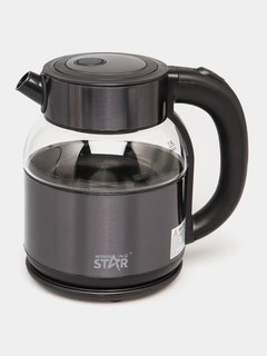 Чайник WINNING STAR ST-6039, 1500Вт, стеклянный, электрический, 1.8л