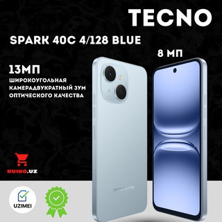 Смартфон Tecno Spark 40C 4/128 ГБ, blue