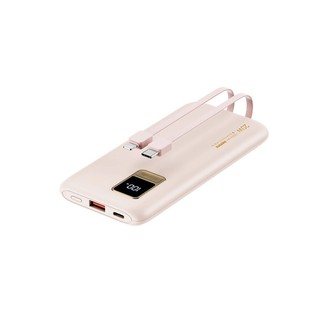 Внешний аккумулятор REMAX cabled power bank RPP 69 10000 mAh розовый