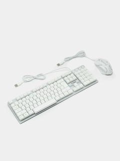 Игровой набор T-WOLF TF200 с RGB подсветкой: клавиатура и мышь, доступен в 3 цветах