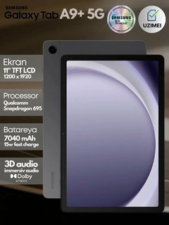 Планшет Samsung Galaxy Tab A9+ 5G,11.0" Экран, Тёмно-серый, 8/128 ГБ