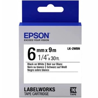 Картридж с лентой Epson для LW-300/400/400VP/700 Standart Black/White 6mm x 9m (C53S652003)
