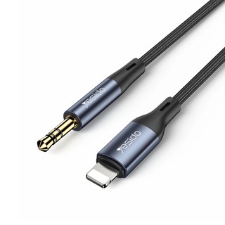 Кабель AUX для iPhone Yesido YAU35 3.5 mm AUX черный