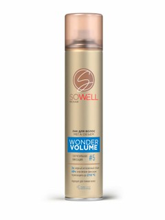Лак для волос "SoWell" Wonder Volume Мега объем от корней сверхсильной фиксации,300 см3