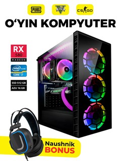 Игровой компьютер с процессором Core i5, 16 ГБ оперативной памяти, 512 ГБ SSD, RX 550 4 ГБ