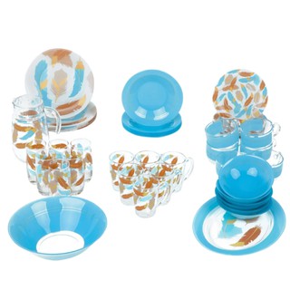 Luminarc Tirana Blue 46 ta element Stol servisi