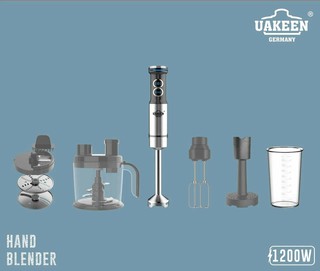 Погружной блендер "UAKEEN" ZL-517, мощность 1200 Вт, металлический корпус 8/1