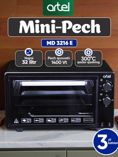 Мини-печь Artel 3216 eco, черный