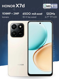 Смартфон Honor X7d,6500 мАч,35Вт, 120 Гц, IP65, камера 108 МП, гарантия 1 год