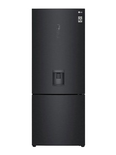 Холодильник GC-F569PBAM 446 л LG с нижней морозильной камерой, Черный, Диспенсер для воды, Smart Inverter Compressor