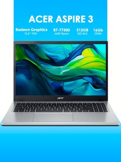 Noutbuk ACER ASPIRE A325-42 AMD R7-7730U 16GB/512GB SSD 15.6FHD DOS SILVER