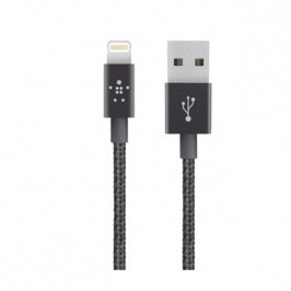Belkin Mixit Metallic Lightning - USB-A, 2.4A, 1,2m, Black (F8J144bt04-BLK)