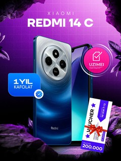 Смартфон Xiaomi Redmi 14C, 50Мп, 8ГБ/256ГБ, 120Гц, NFC, Bluetooth, Wi-Fi, синий