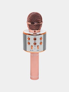 Микрофон караоке, детский, с беспроводным Bluetooth WS 858, микрофонная колонка
