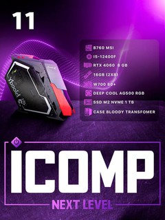 Готовый игровой компьютер icomp #11, Core i5-12400F, DDR4 16GB, RTX 4060, SSD 1TB