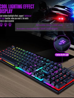 Игровая клавиатура TF200,RGB, комплект проводной USB-клавиатуры и мыши, русский