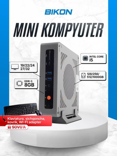 Мини Системный блок CPU-i5 4200M l DDR3-8GB l SSD-512GB + в подарок (клавиатура+мышка+коврик+Wi-Fi адаптер)