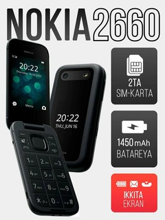 Кнопочный телефон Nokia 2660 TA-1469 DS, официальная гарантия 1 год, черный