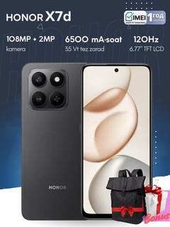 Смартфон Honor X7d,Бонус рюкзак,6500 мАч,35Вт, 120 Гц, IP65, камера 108 МП, гарантия 1 год