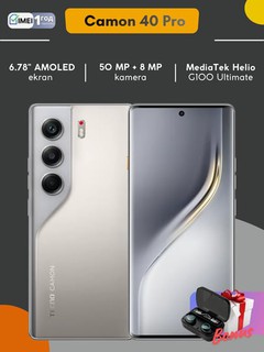 Смартфон TECNO CAMON 40 Pro,бонус Bluetooth-наушники TWS M10,5200мАч 45Вт,120Гц,8+8/256ГБ