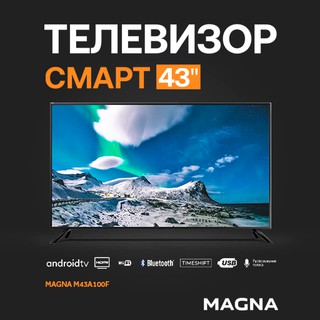 Телевизор Magna M43A100F, черный