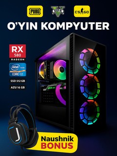O'yin kompyuteri, Core i7, 16 GB operativ xotira, 512 GB SSD, AMD RADEON RX 580 8 GB