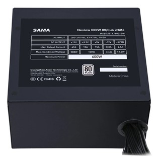 SAMA neview 600W 80plus quvvat manbai