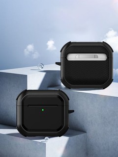 Чёрный качественный чехол для наушников AirPods Pro и Pro 2, Airpods 3 и Airpods 4
