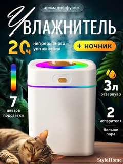 Havo namlagich chiroq bilan, uy, ofis va avtomobil uchun, 2 litr, 3 litr, 4 litr, ultratovushli