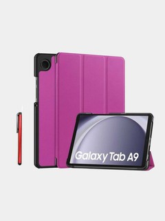 Защитный чехол для планшета Samsung Galaxy Tab A9+ 11" (трехсекционный складной дизайн), розовый