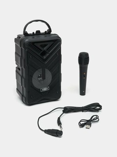 Bluetooth колонка Soonbox с микрофоном — мощный звук для караоке и вечеринок