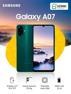 Смартфон Samsung Galaxy A07 4/128 ГБ, Green