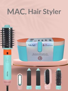 Фен-стайлер "MAC Styler", 6 в 1, профессиональный, синий/оранжевый