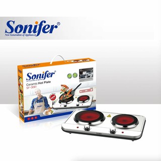 Электрическая плита Sonifer SF-3052, нержавеющая сталь, 2 конфорки