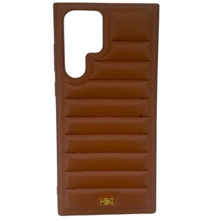 Чехол HDD Leather Pillows HBC020 для Samsung Galaxy S22 Ultra коричневый