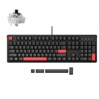 Механическая клавиатура Lemokey X3 104Key, Keychron Brown, USB-A, QMK/VIA, EN/UZ/RU, Red Led, черный