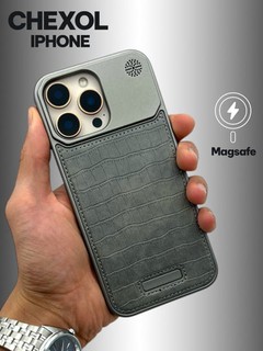 Чехол Magsafe из кожи и пластика для iPhone 11,12,13,14,15,16,17 Pro/Max