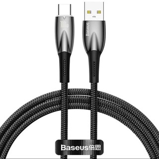 Кабель Baseus CAWJ000001 Tungsten Gold Cable USB to USB-C, 100 Вт, 1 m, черный