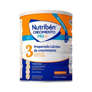 Молочная сухая смесь Nutriben Nutribn Growth Crecimiento 3 молочная быстрорастворимая 12м+ 800 г
