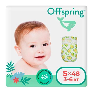 Подгузники Offspring Авокадо размер S 3-6 кг 48 шт