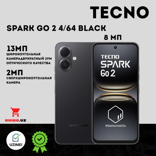 Смартфон Tecno Spark go 2 4/64 ГБ, black