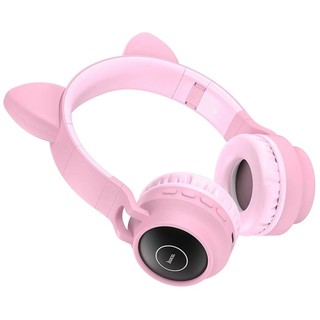 Беспроводные наушники Hoco W27 Cat ear pink