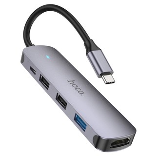 HUB-адаптер Hoco HB27 Type-C HDTV + USB3.0 + USB2.0*2 + PD HUB