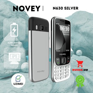 Кнопочный телефон Novey N630, серебристый