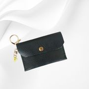 Кошелек Handmade GU-DI LEATHER для кредитных карт с буквой V, Черный
