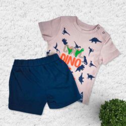 Комплект 2ка MINI HES Cool Dino Футболка + шорты Бежевый