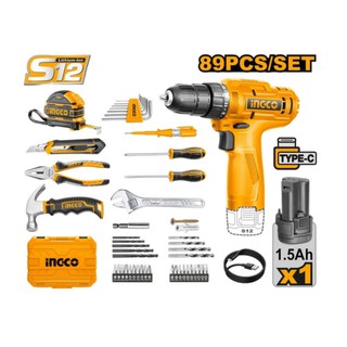 Набор инструментов Ingco HKTHP10891, желтый