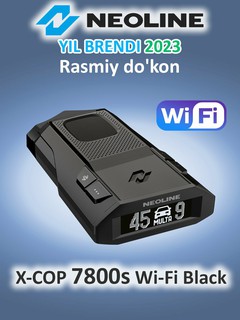 Антирадар, радар-детектор Neoline X-Cop 7800s Wi-Fi Black, версия для Узбекистана